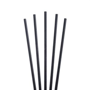 Paper Straw Black 6mm Core x 200mm Long