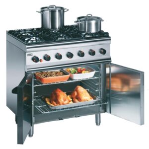SLR9C/N - Silverlink Natural Gas Free-standing Oven Range – Castors at Rear – 6 Burners – W 900 mm – 35.5 kW