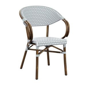 PANDA Arm Chair - White & Pacific Blue